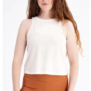 Girlfriend Collective White Cupro High Neck Tank